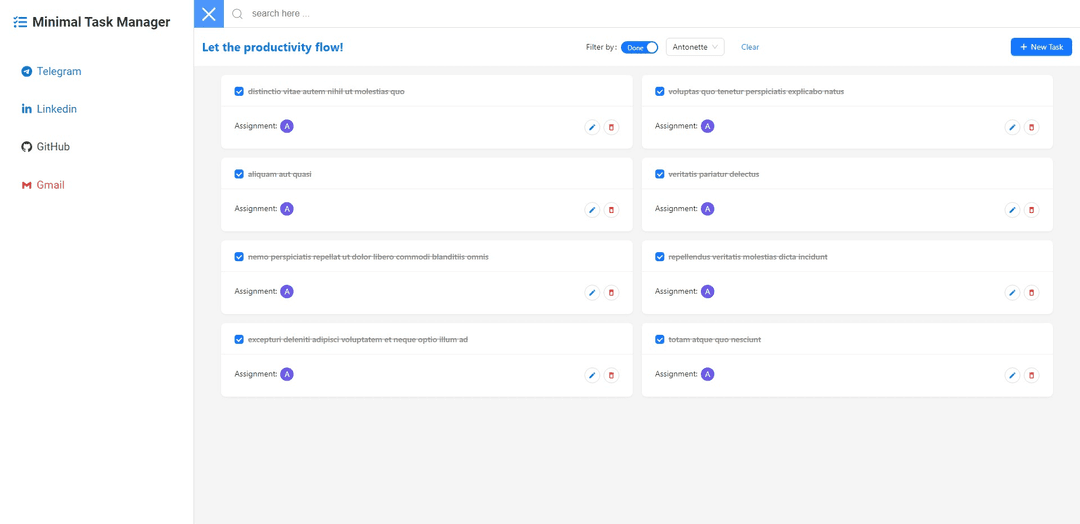 Minimal Task Manager